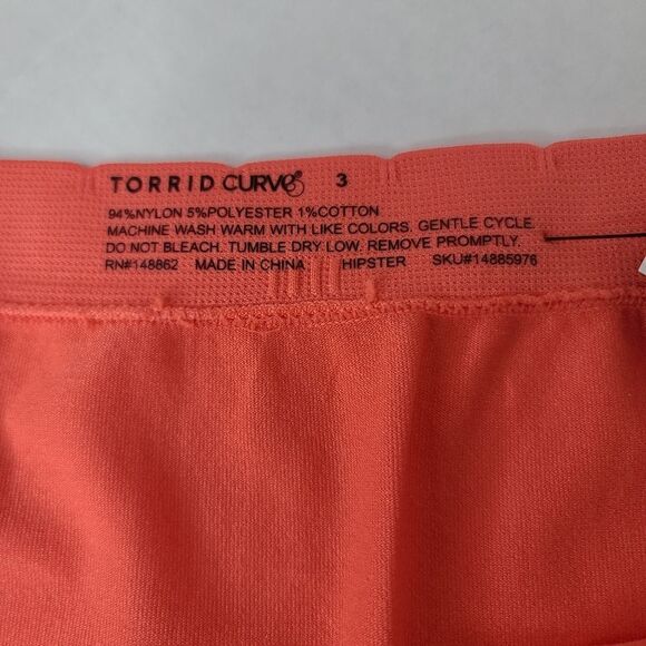 3X 22W 24W Torrid Coral Seamless Hipster Panty Surfing Skeleton NWT Plussize - Picture 5 of 9